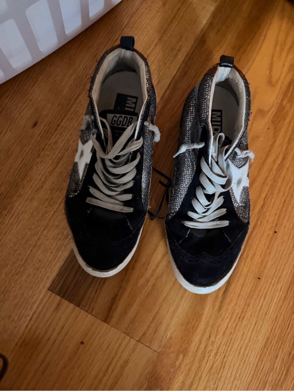Golden Goose Women’s Black & Silver Star Sneakers